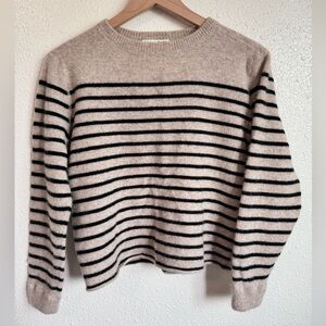 Reformation Cashmere Blend Striped Sweater Size Large